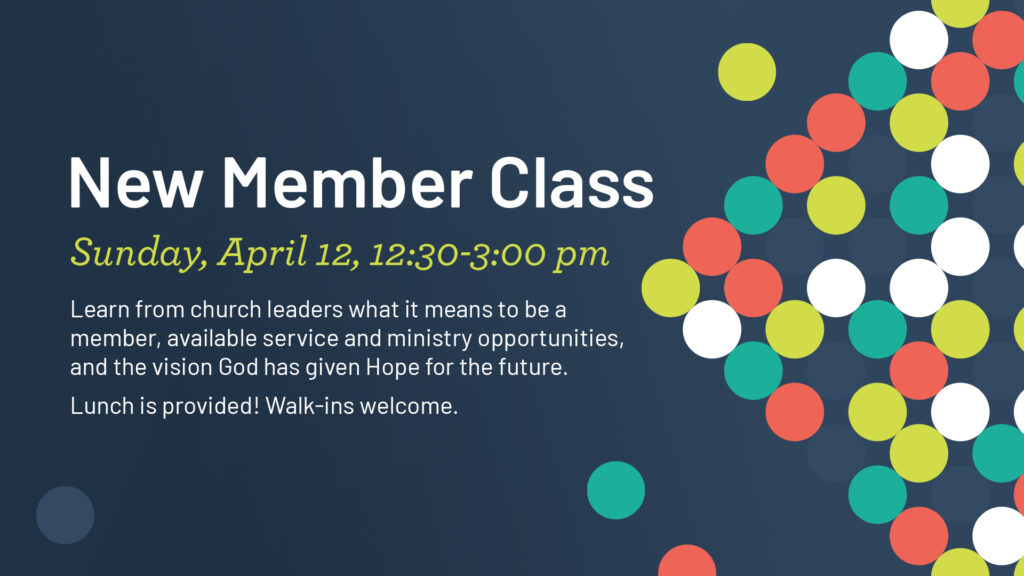 New Member April Class noURL